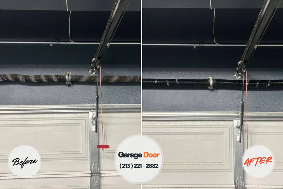 Before and after: garage door repair 38012